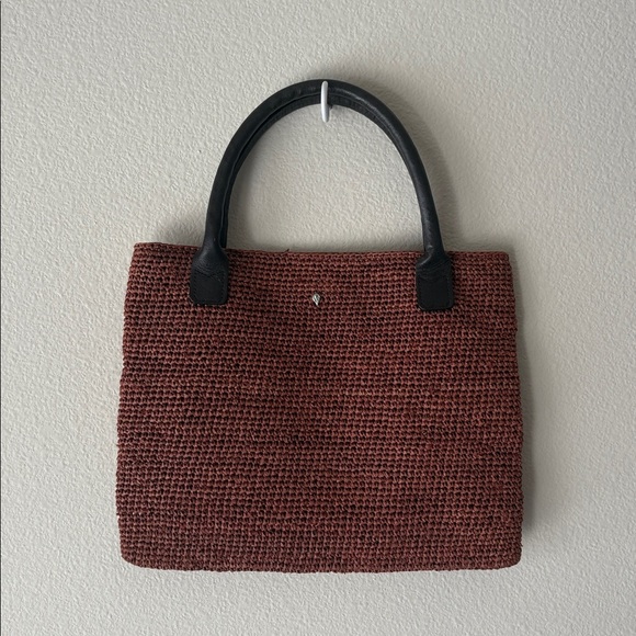 Helen Kaminski Raffia tote bag with leather handles - Picture 3 of 5
